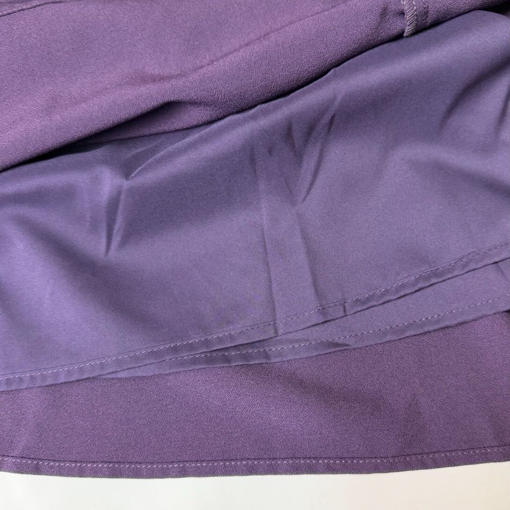 ModCloth Dress Womens 3XL Purple Sleeveless V-Neck Ruffle Trim Lined Plus Party - Picture 5 of 13